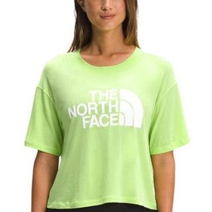 North Face neon lime green shirt